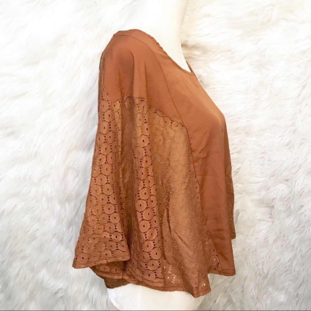 💎 Ms brand big girl autumn orange poncho blouse - Picture 3 of 8